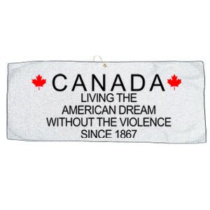 Living The American Dream Since 1867 Canada Large Microfiber Waffle Golf Towel