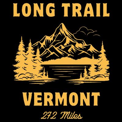 Long Trail America Usa Vermont Long Distance Hiking Mountains Camping T-Shirt