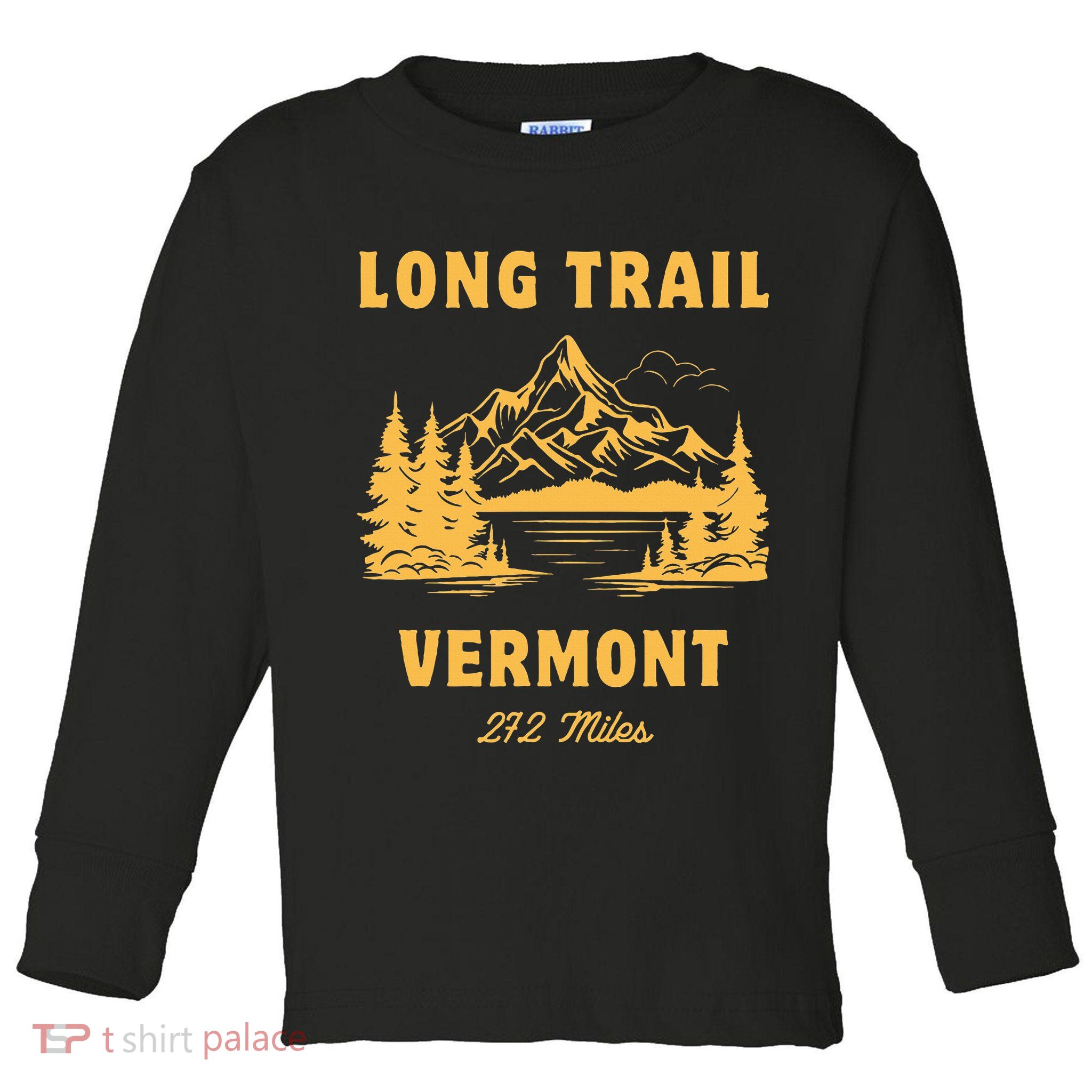 Long Trail America Usa Vermont Long Distance Hiking Mountains Camping Toddler Long Sleeve Shirt
