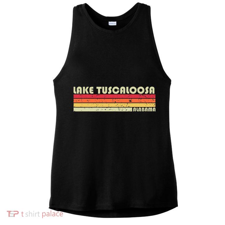 Lake Tuscaloosa Alabama Funny Fishing Camping Summer Gift Ladies PosiCharge Tri-Blend Wicking Tank