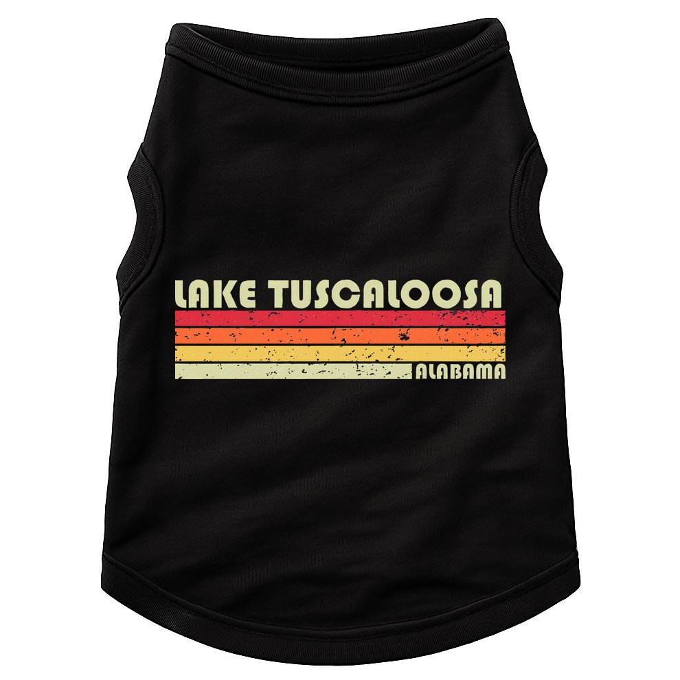 Lake Tuscaloosa Alabama Funny Fishing Camping Summer Gift Doggie Tank
