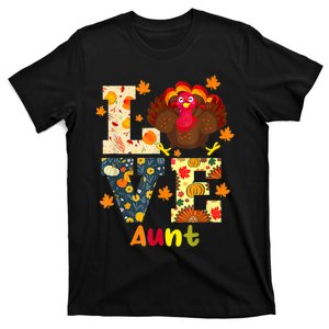 LOVE Turkey Aunt Pumpkin Happy Thanksgiving Autumn Gifts T-Shirt