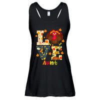 LOVE Turkey Aunt Pumpkin Happy Thanksgiving Autumn Gifts Ladies Essential Flowy Tank