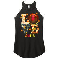 LOVE Turkey Aunt Pumpkin Happy Thanksgiving Autumn Gifts Women's Perfect Tri Rocker Tank