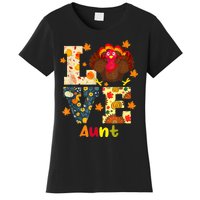 LOVE Turkey Aunt Pumpkin Happy Thanksgiving Autumn Gifts Women's T-Shirt