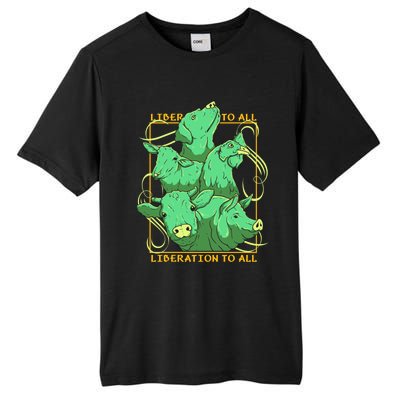 Liberation To All Vegan Vegetarian Animals Lover Great Gift Tall Fusion ChromaSoft Performance T-Shirt