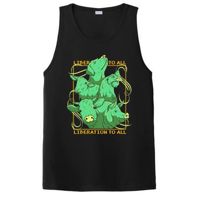 Liberation To All Vegan Vegetarian Animals Lover Great Gift PosiCharge Competitor Tank