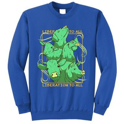 Liberation To All Vegan Vegetarian Animals Lover Great Gift Sweatshirt