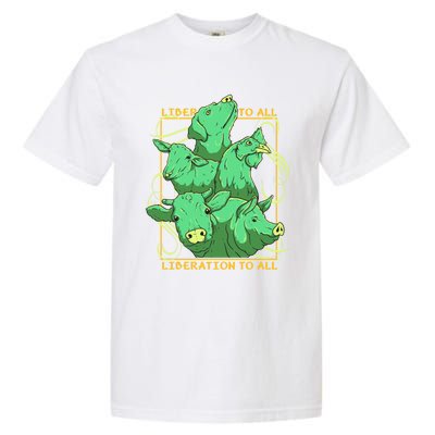 Liberation To All Vegan Vegetarian Animals Lover Great Gift Garment-Dyed Heavyweight T-Shirt