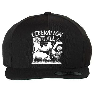 Liberation To All Vegetarian Gift Wool Snapback Cap