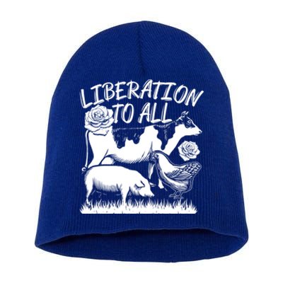 Liberation To All Vegetarian Gift Short Acrylic Beanie