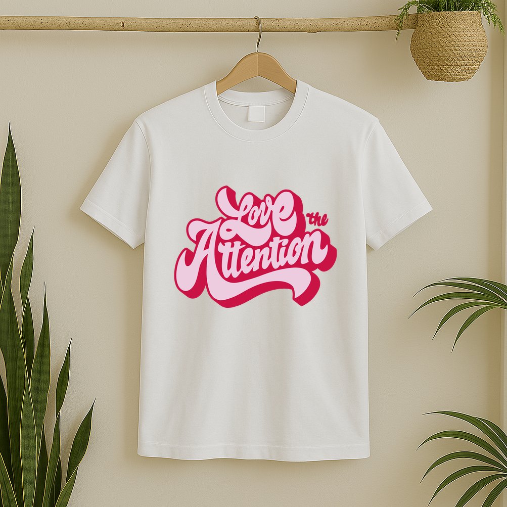 Love The Attention Funny Retro T-Shirt