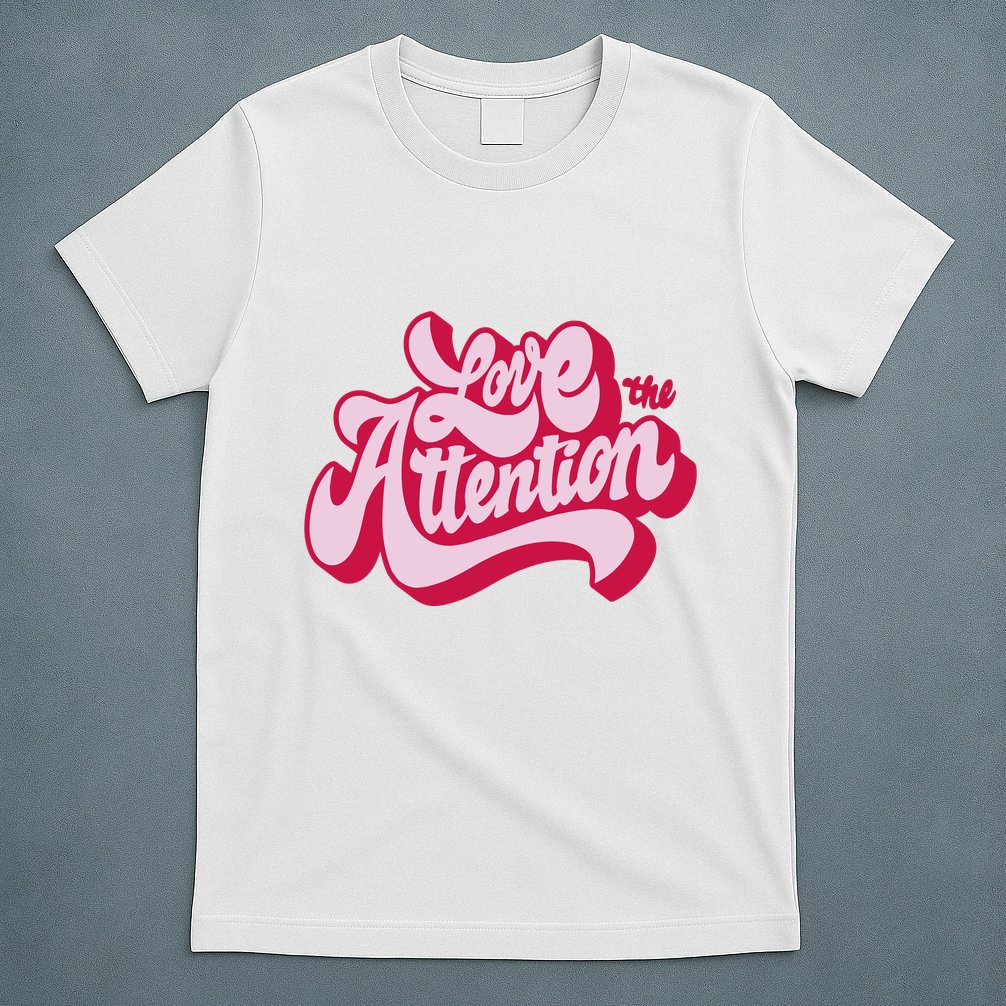 Love The Attention Funny Retro T-Shirt