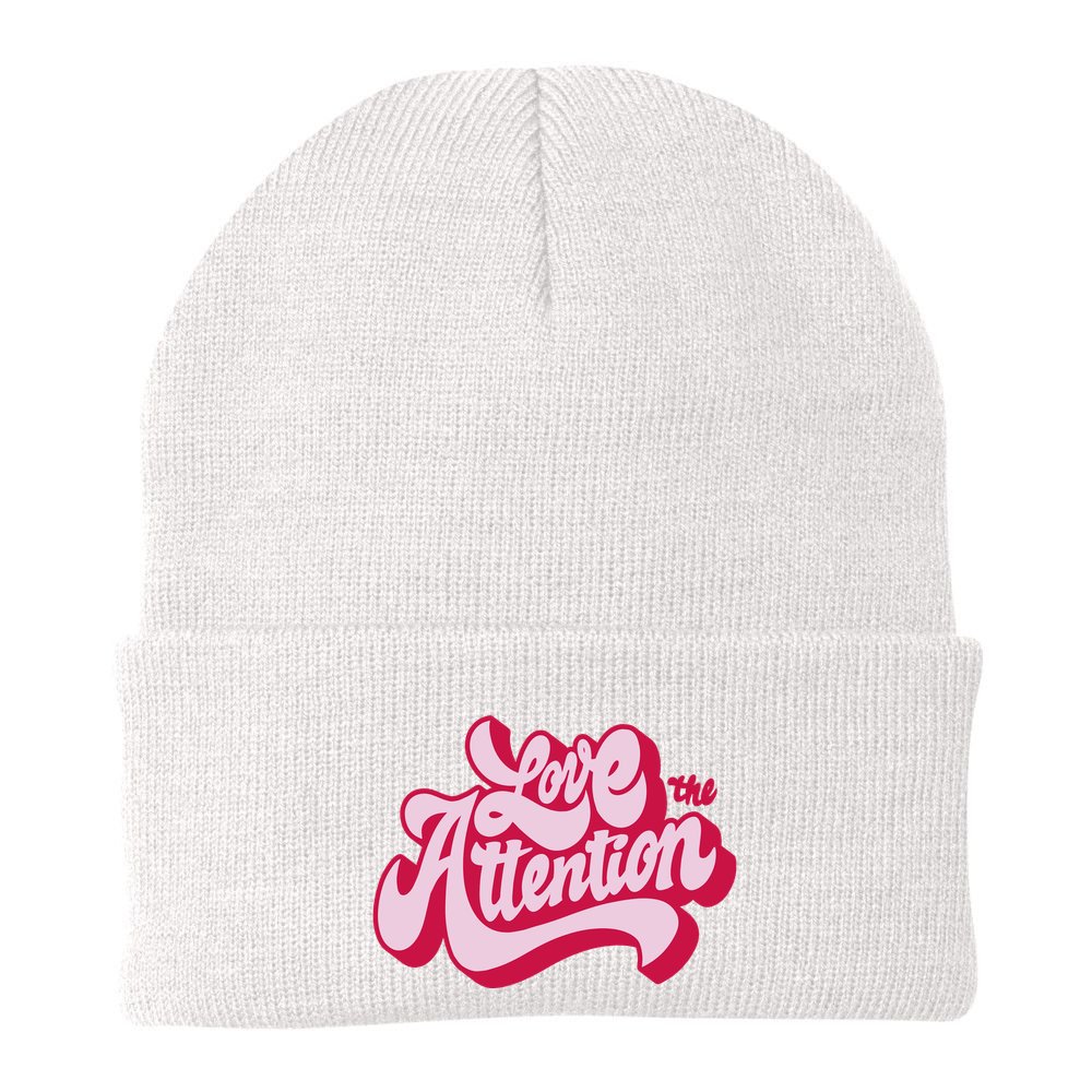 Love The Attention Funny Retro Beanie