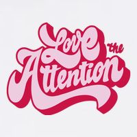 Love The Attention Funny Retro Golf Towel