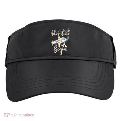 Let The Adventure Begin Airplane Adventure Travel Mode Adult Drive Performance Visor