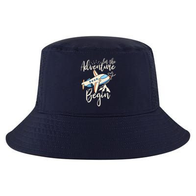 Let The Adventure Begin Airplane Adventure Travel Mode Cool Comfort Performance Bucket Hat