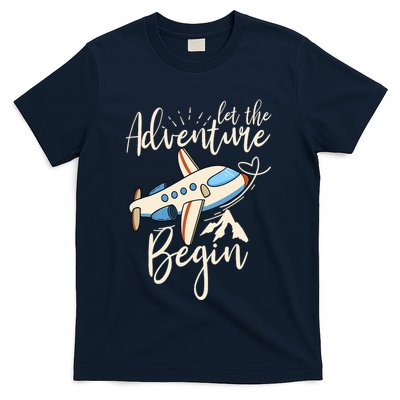 Let The Adventure Begin Airplane Adventure Travel Mode T-Shirt
