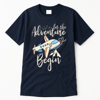 Let The Adventure Begin Airplane Adventure Travel Mode Tall T-Shirt
