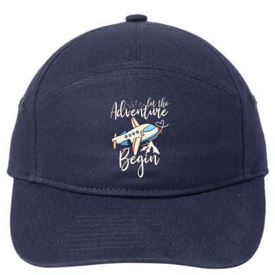Let The Adventure Begin Airplane Adventure Travel Mode 7-Panel Snapback Hat