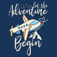 Let The Adventure Begin Airplane Adventure Travel Mode Drawstring Bag