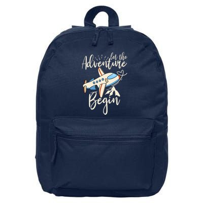 Let The Adventure Begin Airplane Adventure Travel Mode 16 in Basic Backpack