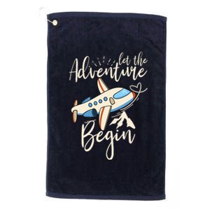 Let The Adventure Begin Airplane Adventure Travel Mode Platinum Collection Golf Towel