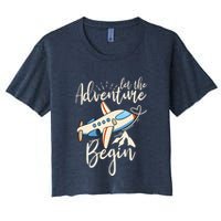 Let The Adventure Begin Airplane Adventure Travel Mode Crop Top