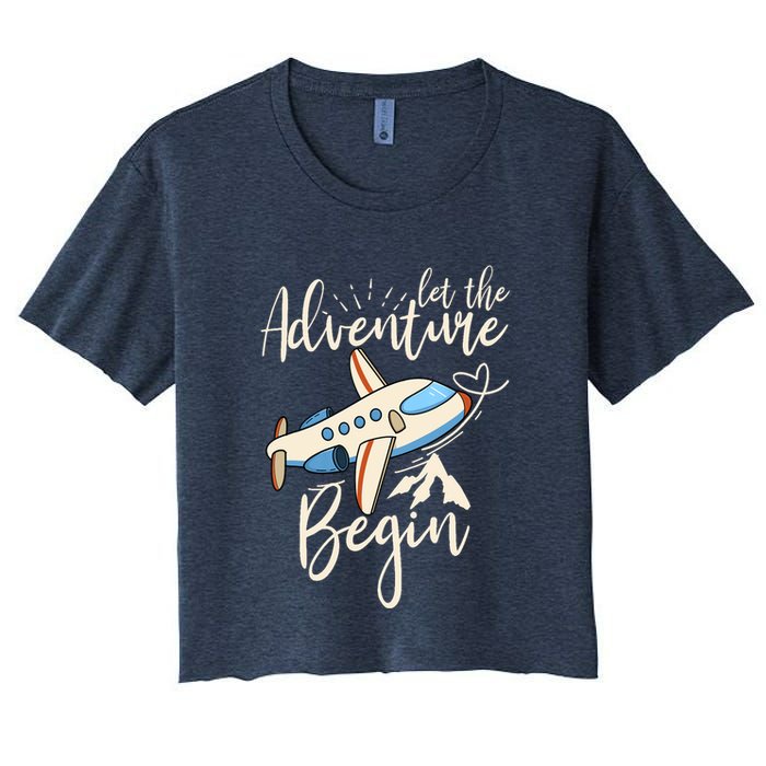 Let The Adventure Begin Airplane Adventure Travel Mode Crop Top