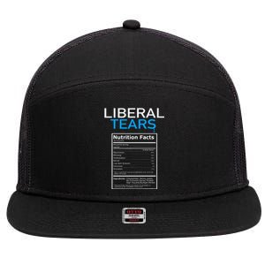 Liberal Tears Anti Liberal Pro Trump Republican Gift 7 Panel Mesh Trucker Snapback Hat