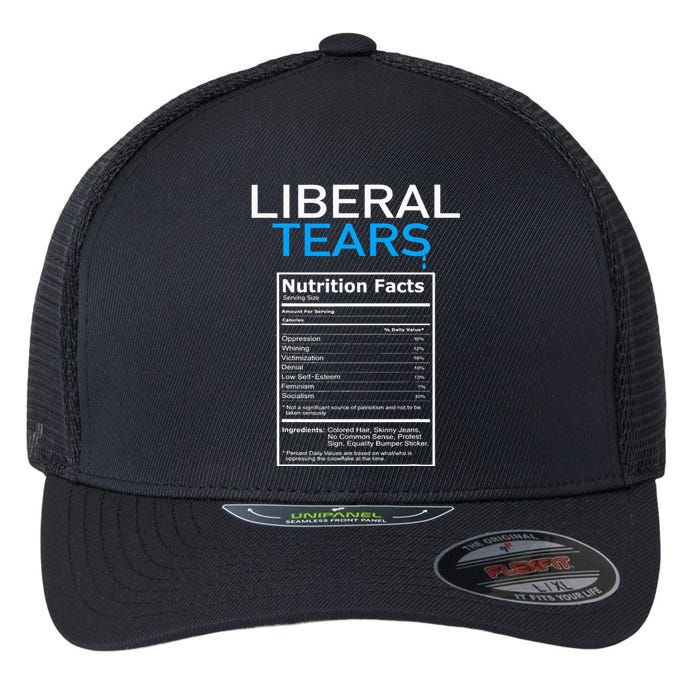 Liberal Tears Anti Liberal Pro Trump Republican Gift Flexfit Unipanel Trucker Cap