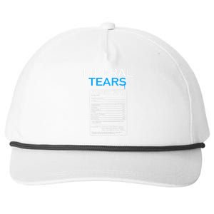 Liberal Tears Anti Liberal Pro Trump Republican Gift Snapback Five-Panel Rope Hat