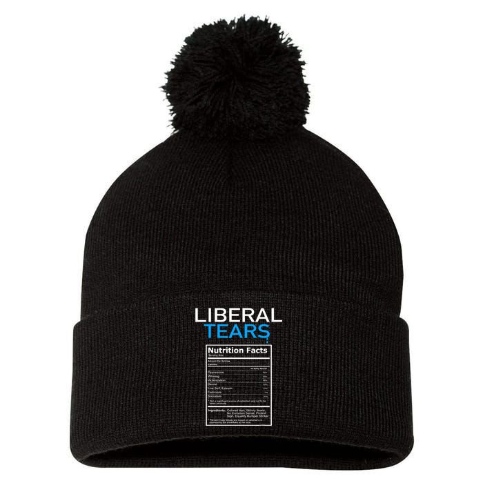 Liberal Tears Anti Liberal Pro Trump Republican Gift Pom Pom 12in Knit Beanie