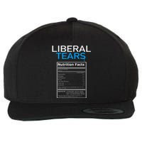 Liberal Tears Anti Liberal Pro Trump Republican Gift Wool Snapback Cap