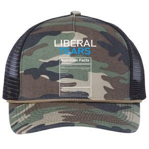 Liberal Tears Anti Liberal Pro Trump Republican Gift Retro Rope Trucker Hat Cap