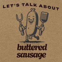 LetS Talk About Buttered Sausage Cotton Canvas Backpack