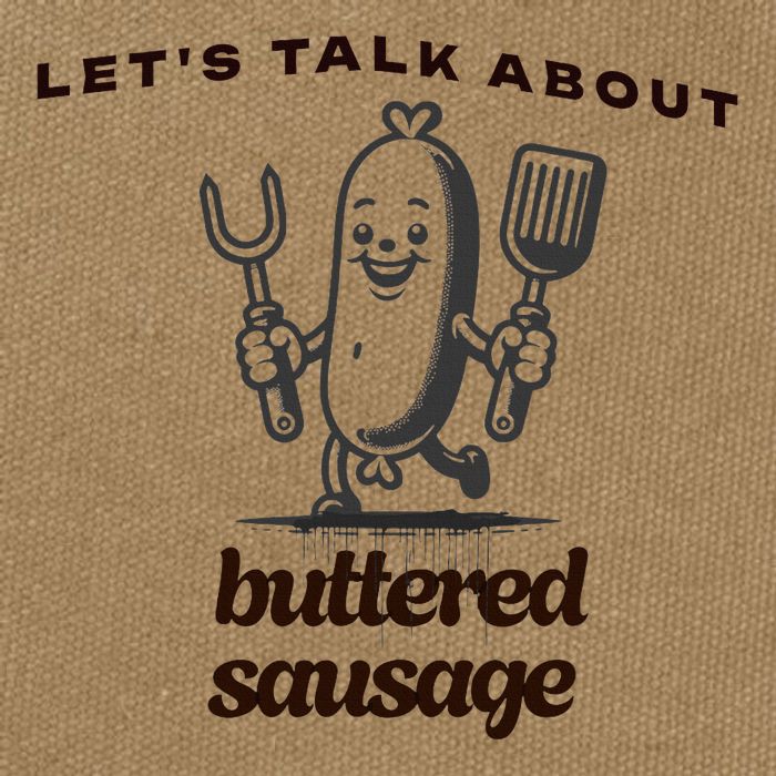 LetS Talk About Buttered Sausage Cotton Canvas Backpack