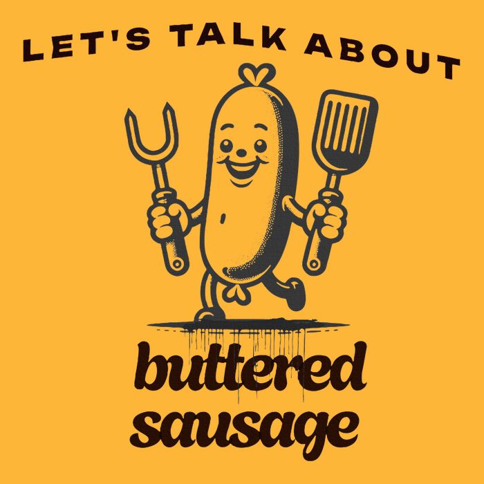 LetS Talk About Buttered Sausage Sustainable Knit Beanie