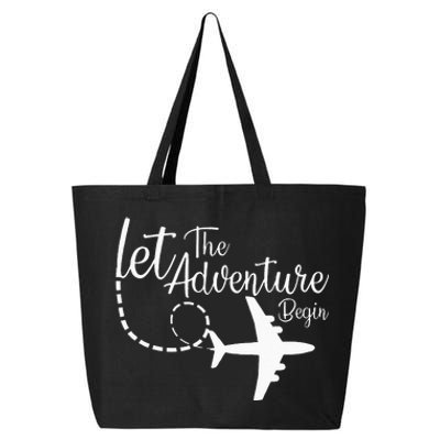 Let The Adventure Begin Inspirational Airplane Travel Mode 25L Jumbo Tote