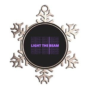 Light The Beam Metallic Star Ornament