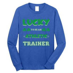 Lucky To Be An Athletic Trainer St Patrick Day Job Gift Long Sleeve Shirt