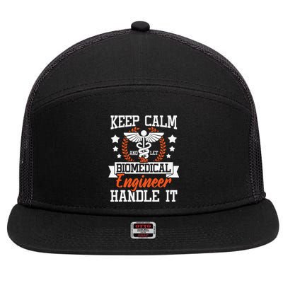 Let The Biomedical Engineer Handle It Bioengineer Biomed 7 Panel Mesh Trucker Snapback Hat