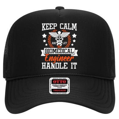 Let The Biomedical Engineer Handle It Bioengineer Biomed High Crown Mesh Back Trucker Hat