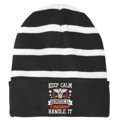 Let The Biomedical Engineer Handle It Bioengineer Biomed Striped Beanie with Solid Band