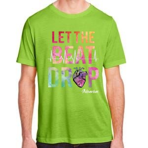 Let The Beat Drop Adenosine Funny Rn Nurses Heartbeat Cute Adult ChromaSoft Performance T-Shirt