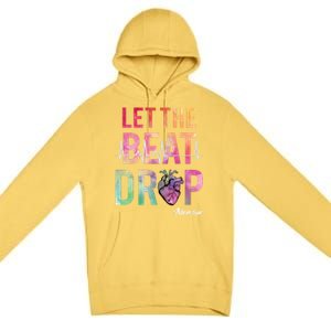 Let The Beat Drop Adenosine Funny Rn Nurses Heartbeat Cute Premium Pullover Hoodie