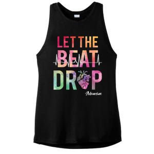 Let The Beat Drop Adenosine Funny Rn Nurses Heartbeat Cute Ladies PosiCharge Tri-Blend Wicking Tank