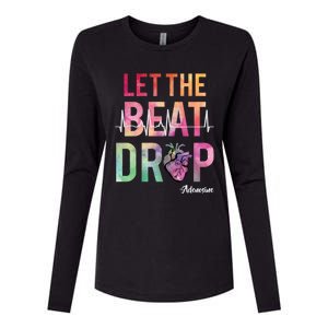 Let The Beat Drop Adenosine Funny Rn Nurses Heartbeat Cute Womens Cotton Relaxed Long Sleeve T-Shirt