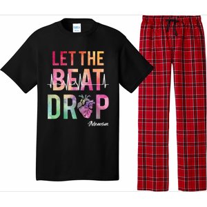 Let The Beat Drop Adenosine Funny Rn Nurses Heartbeat Cute Pajama Set