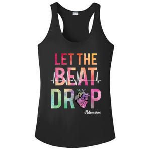 Let The Beat Drop Adenosine Funny Rn Nurses Heartbeat Cute Ladies PosiCharge Competitor Racerback Tank